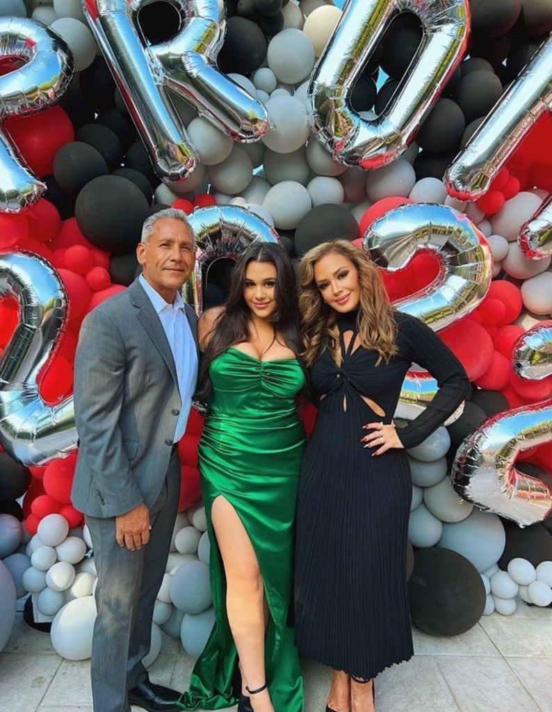 Leah Remini and her daughter Sofia at her High School Prom