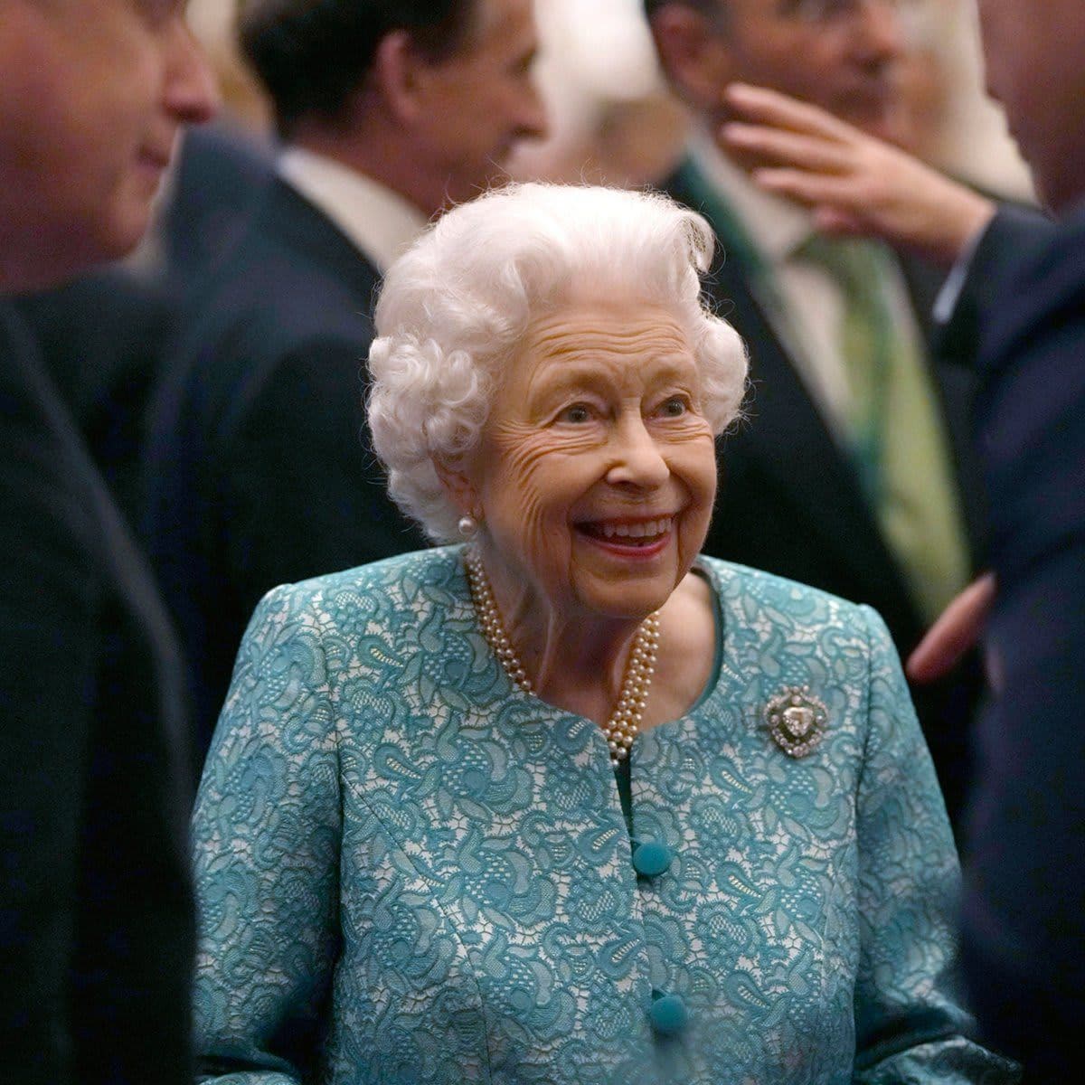 The monarch (pictured in October 2021) attended her great grandsons’ christening in Windsor