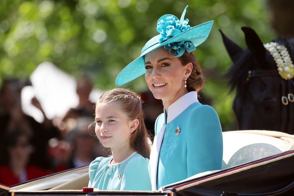 Princess Charlotte with her mother, Kate Middleton