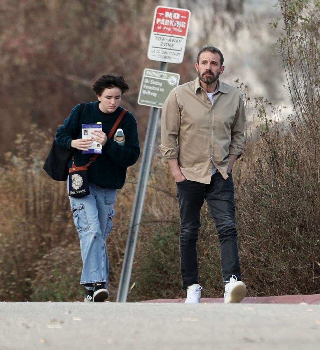 Ben Affleck y Fin en el parque estatal Kenneth Hahn 