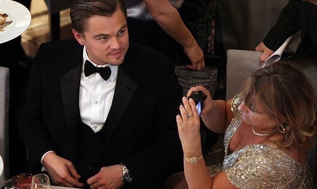 Like any child, Leo playfully calls his mother "Mamarazzi" for obsessively taking pictures of him.
<br>
Photo: Getty Images