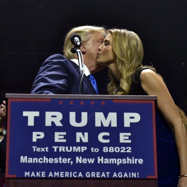 Ivanka gave her dad Donald a kiss at a rally, where she delivered a heartfelt speech.
Photo: MANDEL NGAN/AFP/Getty Images
