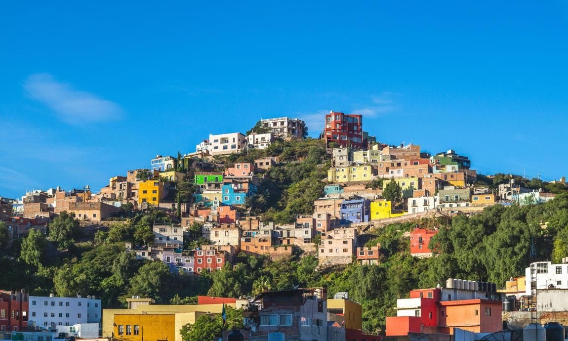 scenery of Guanajuato city in mexico