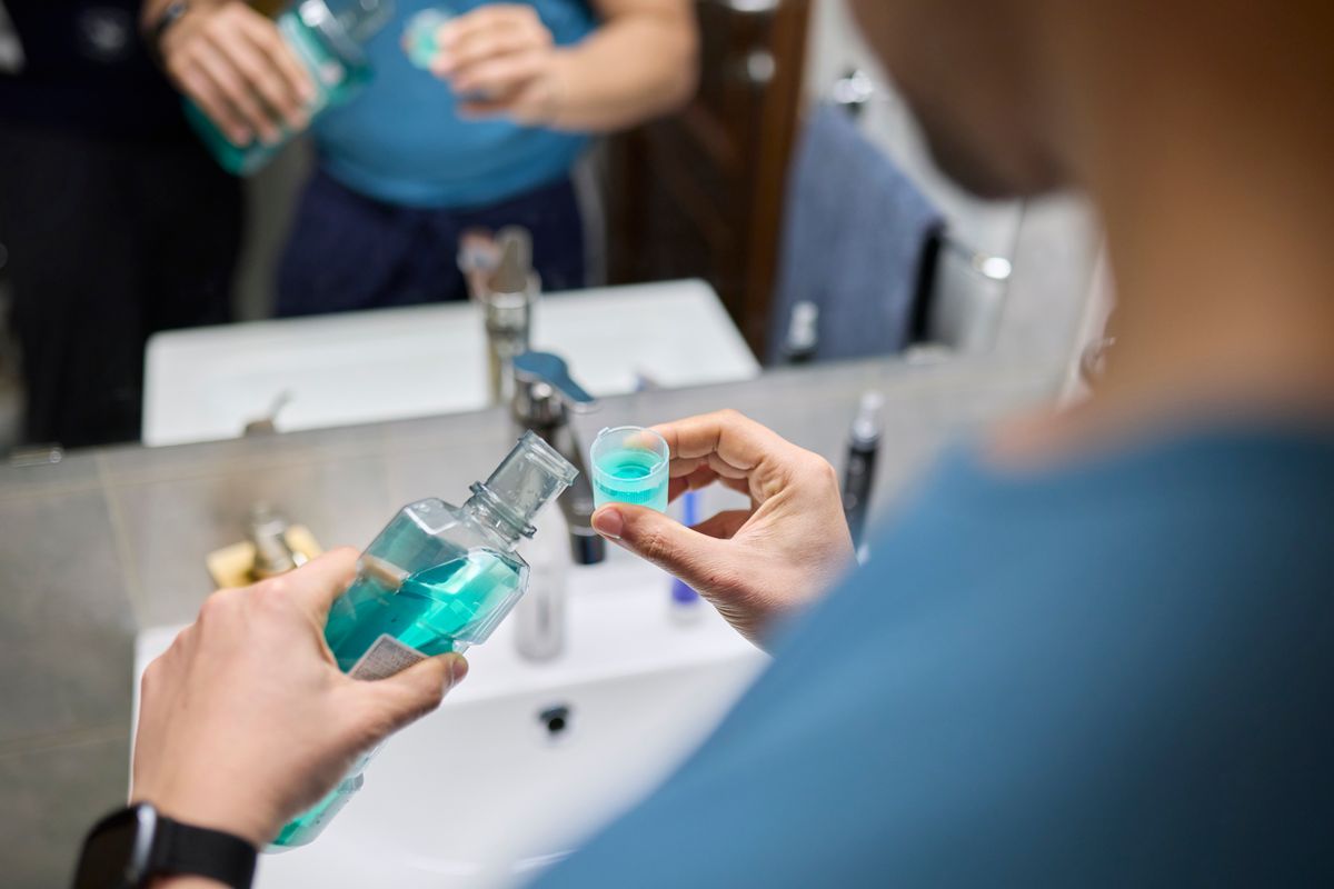 Aguilera says he recommends higher-fluoride toothpaste for some patients at increased risk, along with an alcohol-free mouthwash when dry mouth is an issue