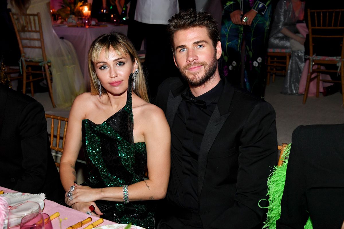 Miley Cyrus and Liam Hemsworth attend The 2019 Met Gala