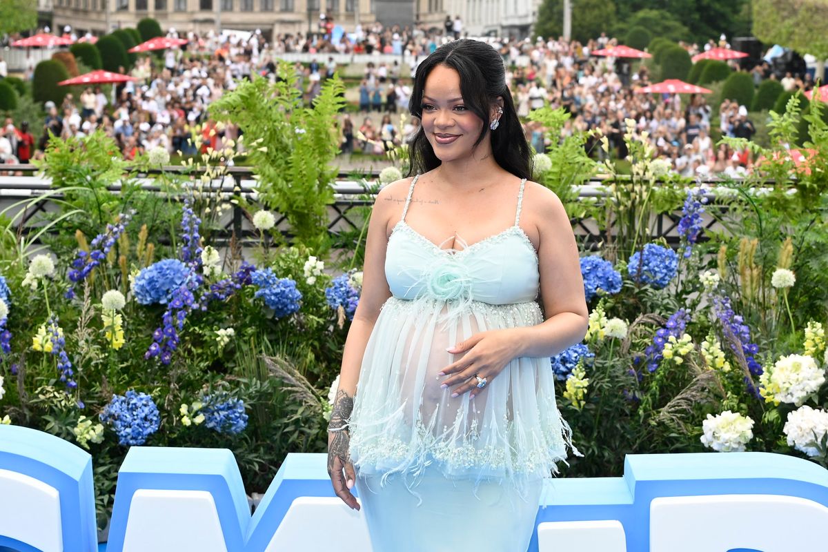 BRUSSELS, BELGIUM - JUNE 28 : Rihanna pictured at the red carpet during the global premiere of the movie Smurfs on June 28, 2025 in Brussels, Belgium, 28/06/2025 ( Photo by Jan De Meuleneir / Photonews via Getty Images)