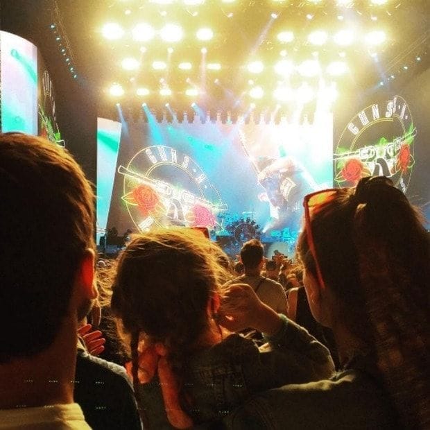 Alessandra and her fiance Jamie, along with their daughter Anja rocked out to Guns N' Roses' set on Saturday night.
<br>
Photo: Instagram.com/alessandraambrosio