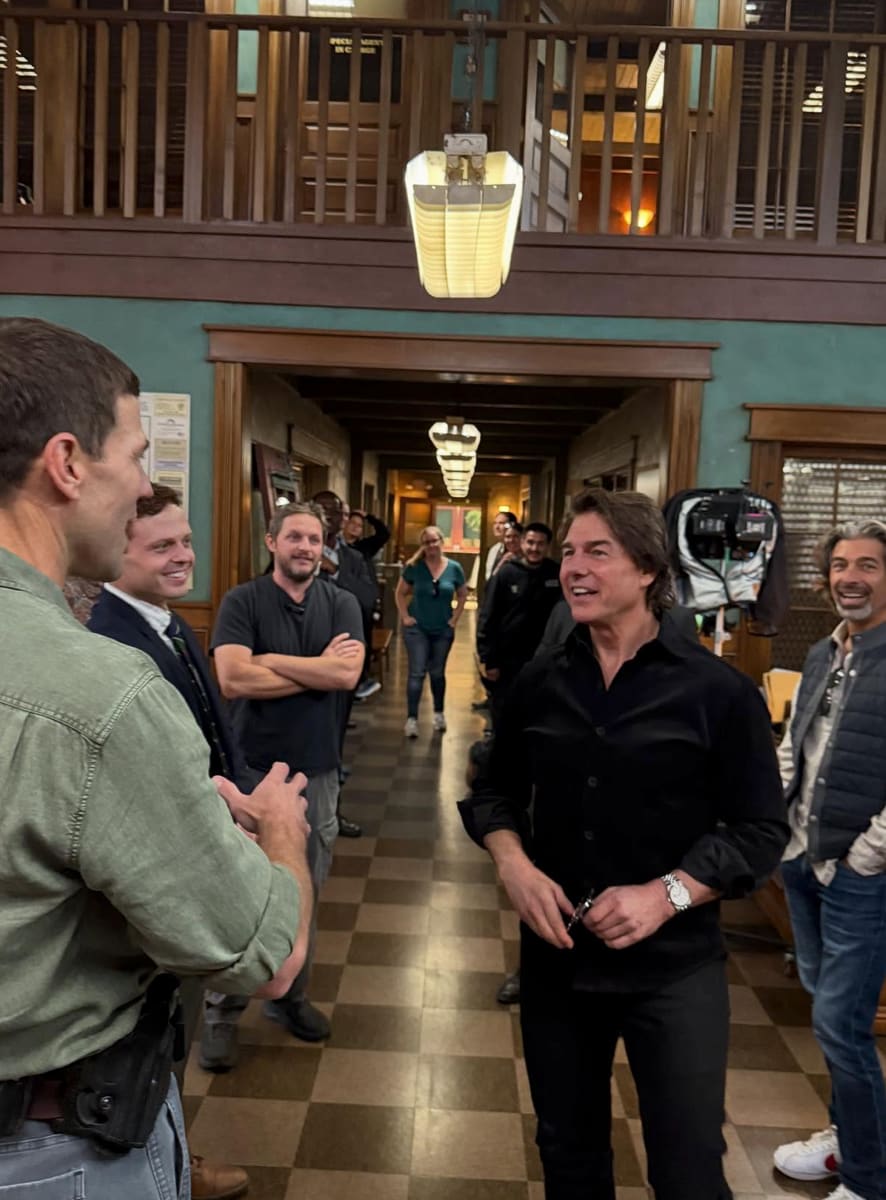 Tom Cruise’s visit came as the actor continues to juggle several projects at Paramount, including development on 'Top Gun 3.'
