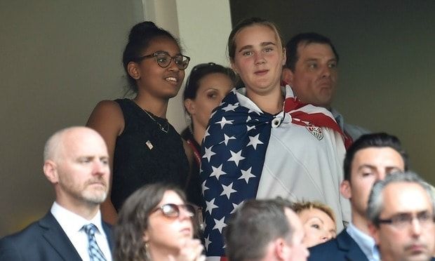 Sasha's BFF and Vice President Joe Biden's granddaughter Maisy Biden accompanied Sasha and the rest of her squad on the trip.
Photo: Rich Lam/Getty Images