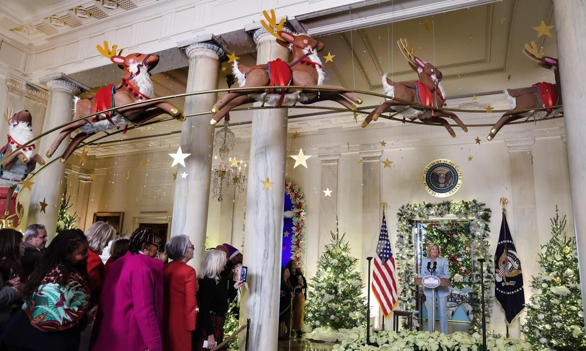 First Lady Jill Biden Delivers Remarks On Her Holiday Message For The Season