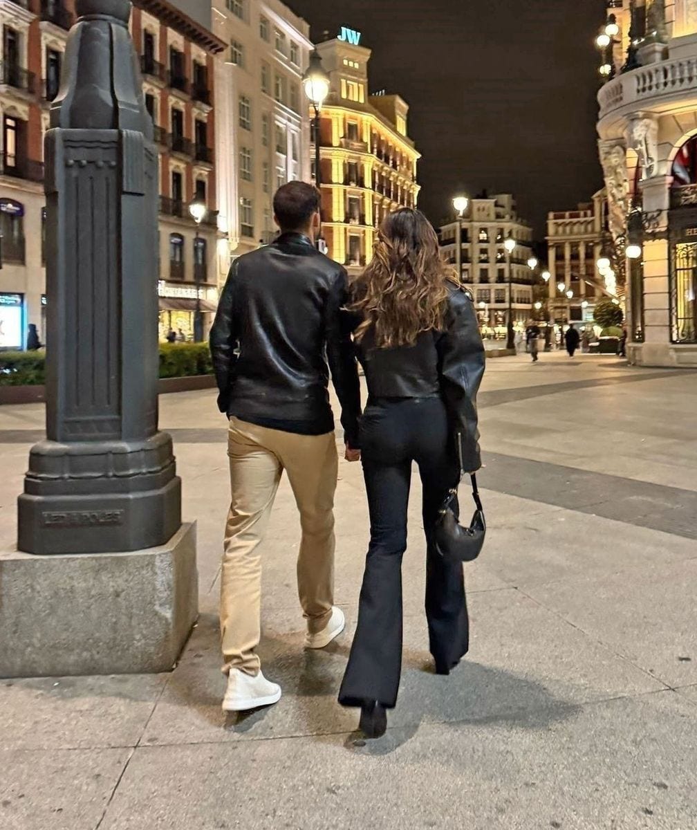 Bulgarian Tennis star Grigor Dimitrov and Mexican actress Eiza Gonzalez are seen on a romantic evening out in Madrid.