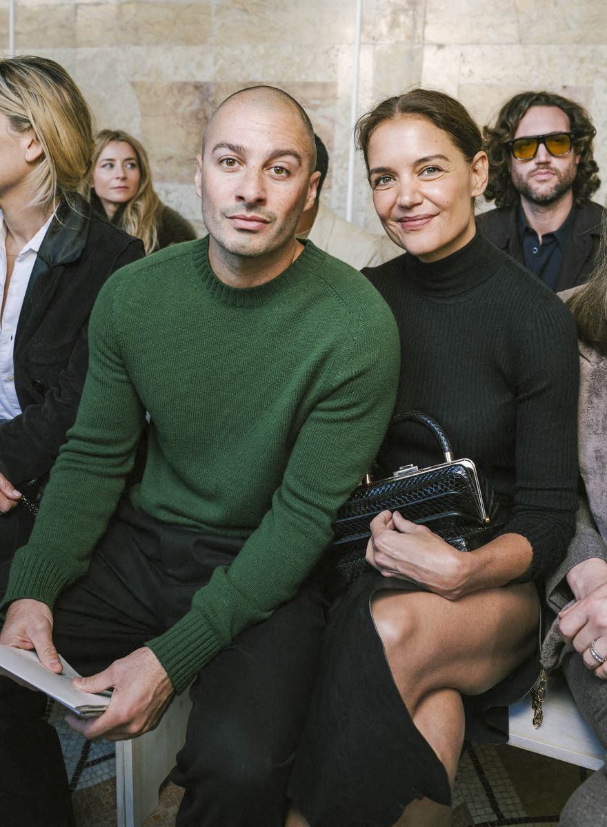 
Katie Holmes and her partner Jason Bard Yarmosky attended the Gabriela Hearst Womenswear Spring/Summer 2027 fashion show during Paris Fashion Week. 