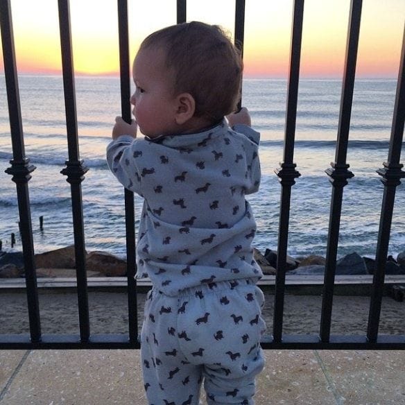 Ivanka had some company during a sunrise while on vacation.
<br>
Photo: Instagram/@ivankatrump