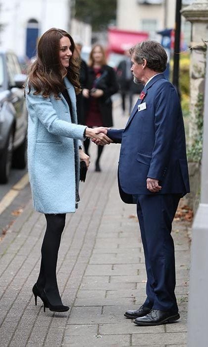 Kate was dressed perfectly for the fall weather during her visit to Gloucestershire, England.
Photo: PA