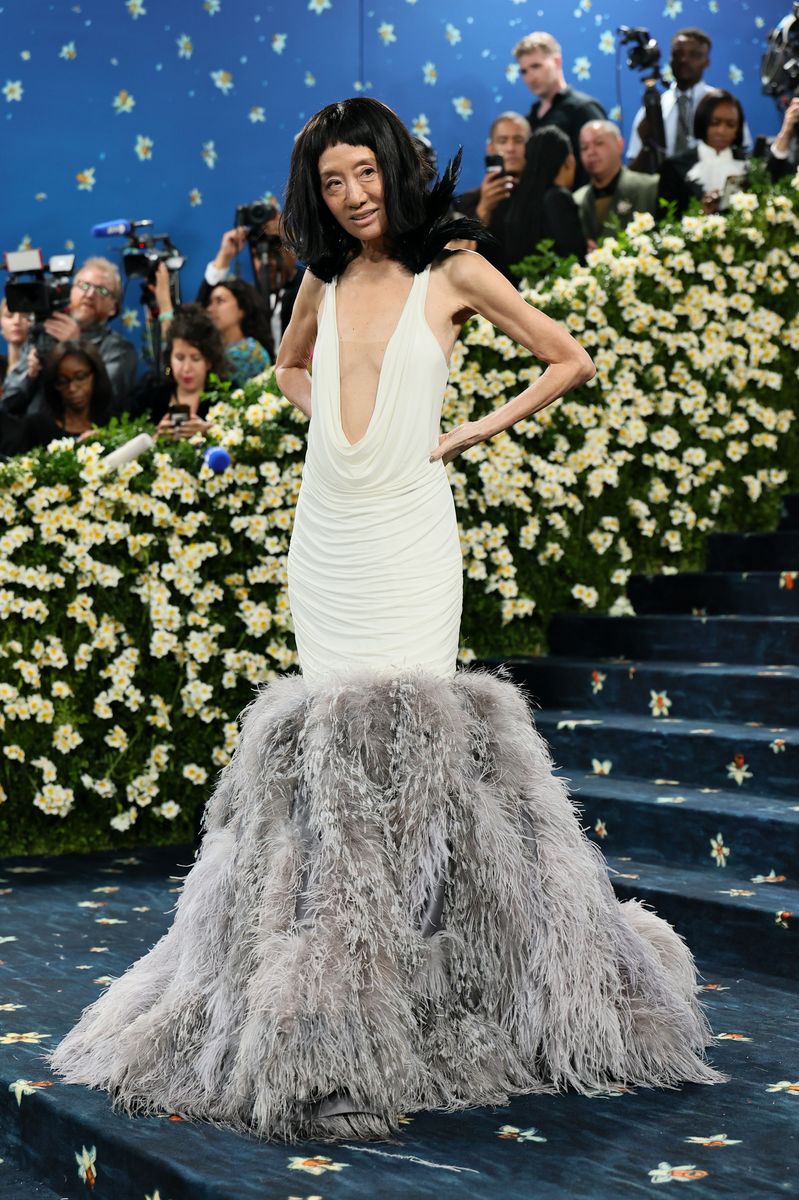 Vera Wang attends the 2025 Met Gala Celebrating "Superfine: Tailoring Black Style" 2025
