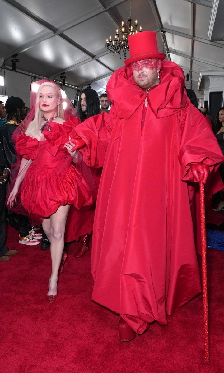 Kim Petras and Sam Smith in Valentino