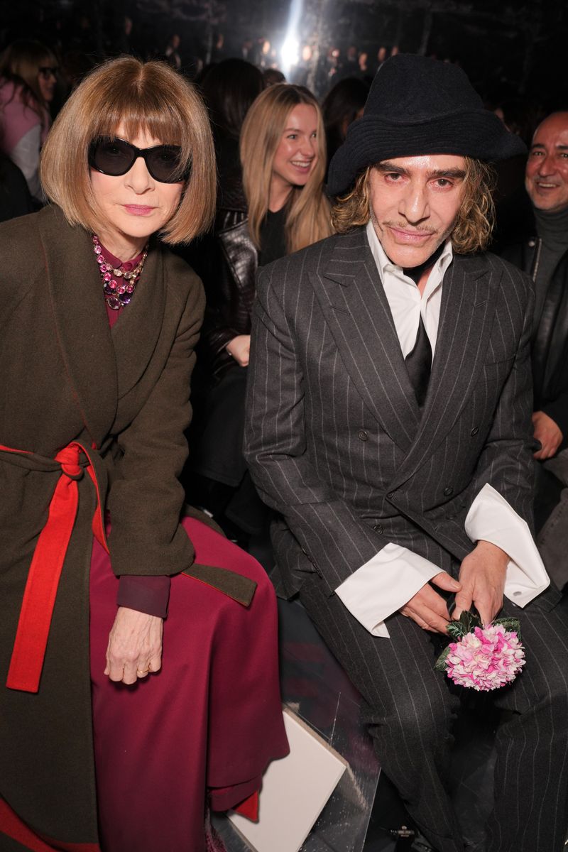Anna Wintour and John Galliano at the Dior fashion show as part of Haute Couture Spring/Summer 2026