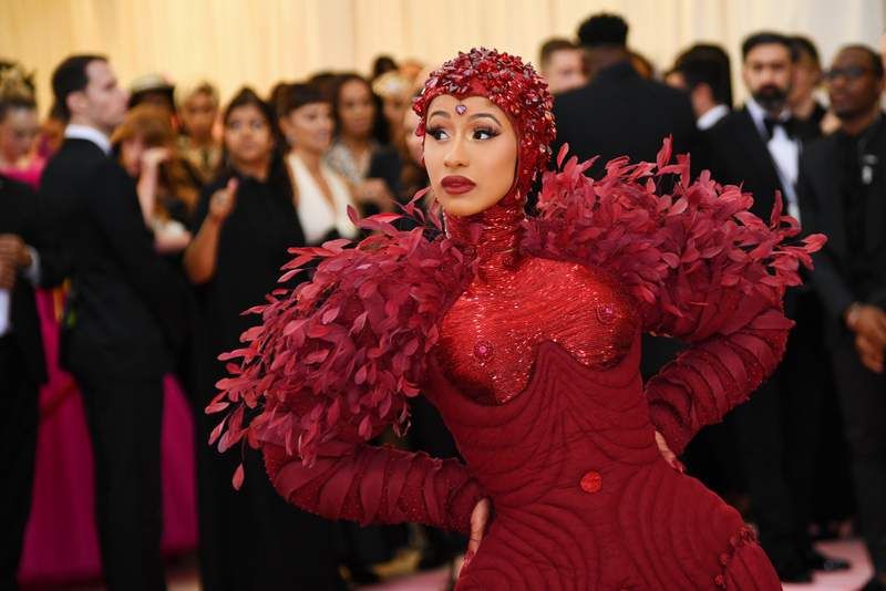 Cardi B Met Gala Thom Browne dress