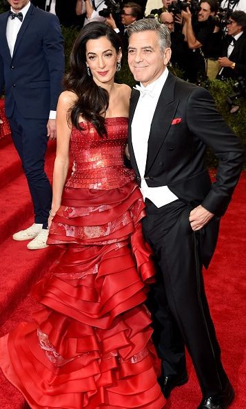 The Clooneys do the Met! Amal, who wore Maison Margiela by John Galliano, and George stunned on the carpet.
Photo: Getty Images