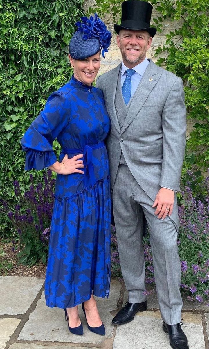 Zara and Mike Tindall got dressed up for the Royal Ascot at home