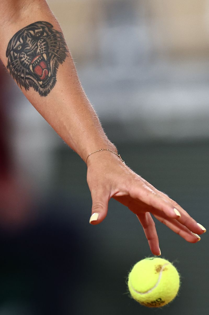 Aryna Sabalenka melted hearts at Wimbledon after spotting a young fan with a matching tiger tattoo.