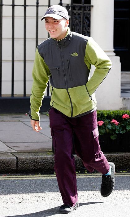 Rocco looked to be in good spirits after visiting his mother's house.
<br>Photo: GC Images