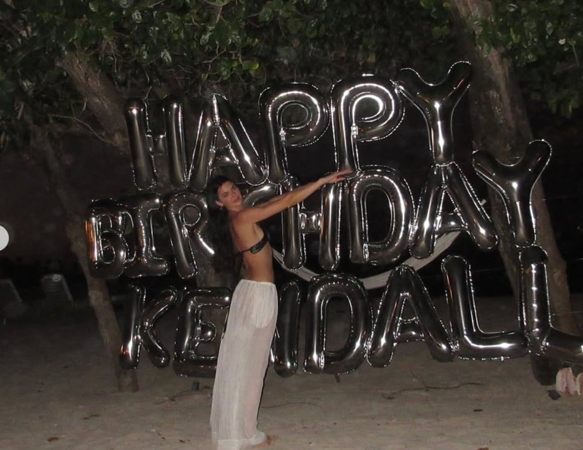 Hailey Bieber sizzled in a tiny black bikini on Kendall Jenner’s luxe birthday getaway