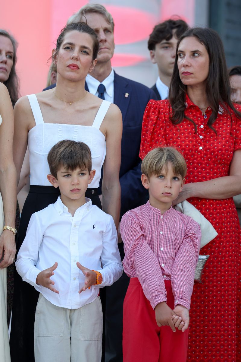 Charlotte Casiraghi, Tatiana Santo Domingo, Balthazar Casiraghi-Rassam, and Maximilian Casiraghi 