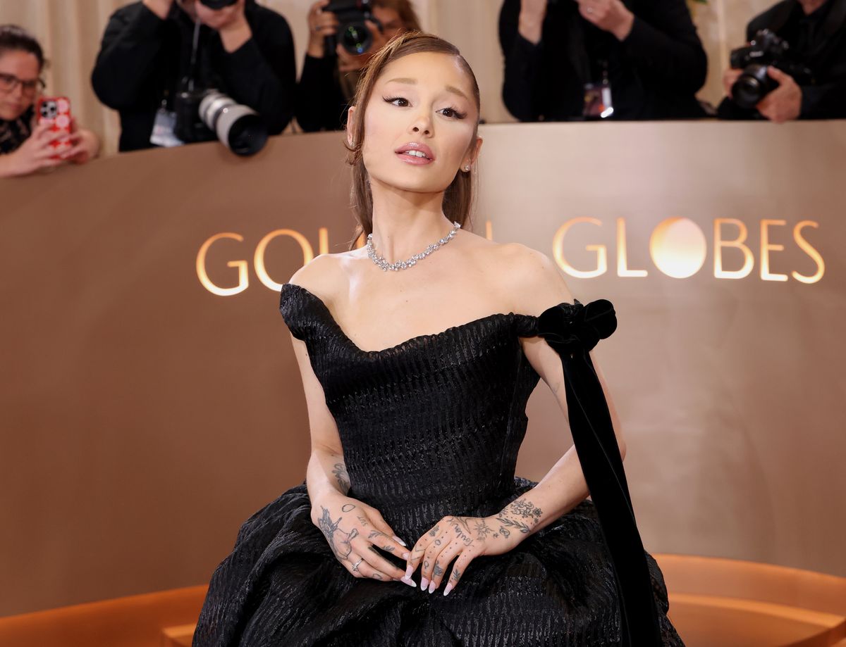 BEVERLY HILLS, CALIFORNIA - JANUARY 11: Ariana Grande attends the 83rd Annual Golden Globe Awards at The Beverly Hilton on January 11, 2026 in Beverly Hills, California. 