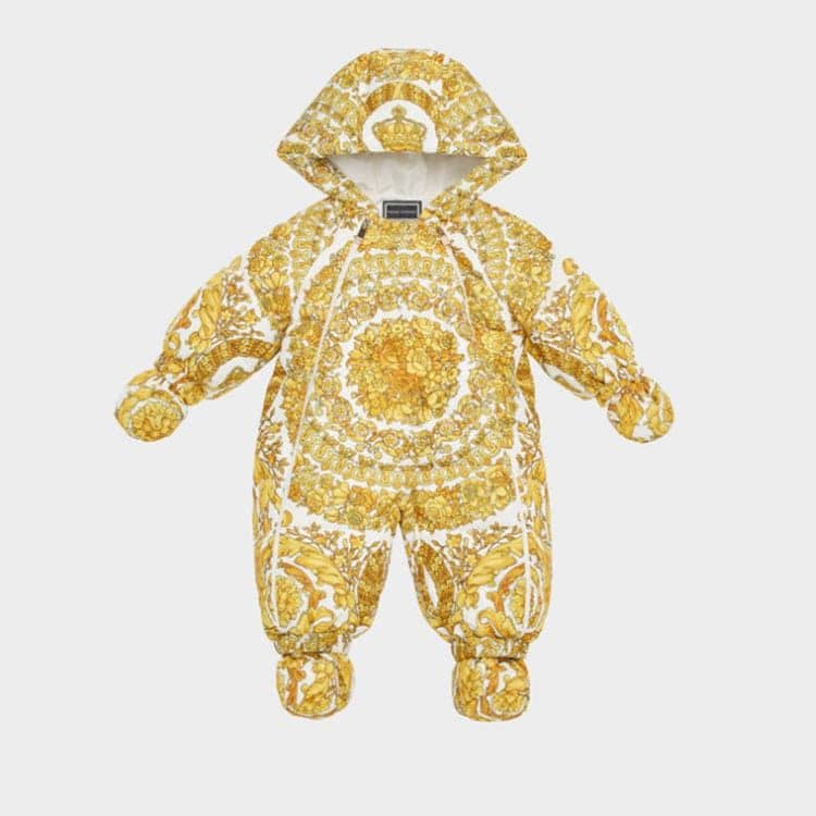 Versace baby puffer onesie