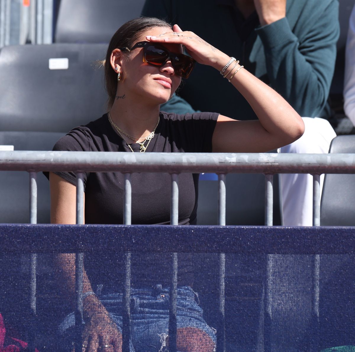  Trinity Rodman, girlfriend of Tennis Player Ben Shelton of USA attends his semi-final match against Francisco Cerundolo of Argentina on day eight of the BMW Open at MTTC IPHITOS on April 19, 2025 in Munich, Germany. 
