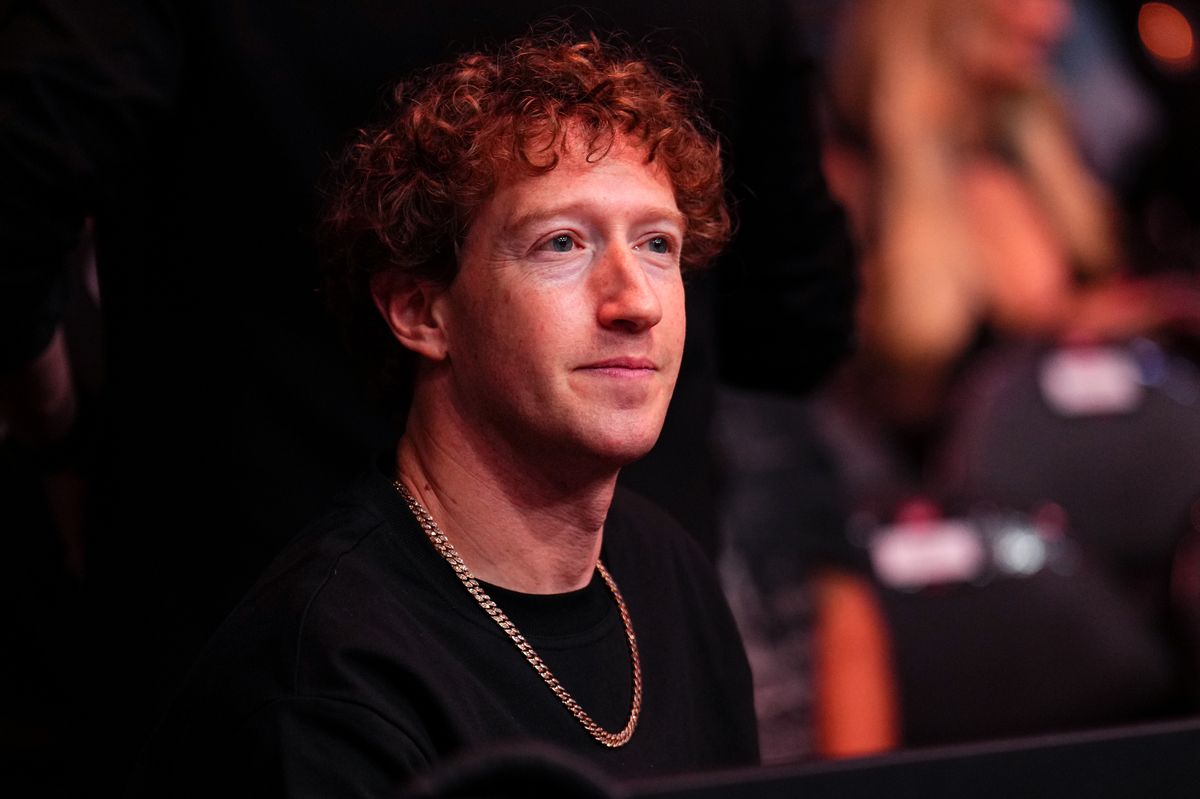 Mark Zuckerberg at the UFC 313 event in Las Vegas