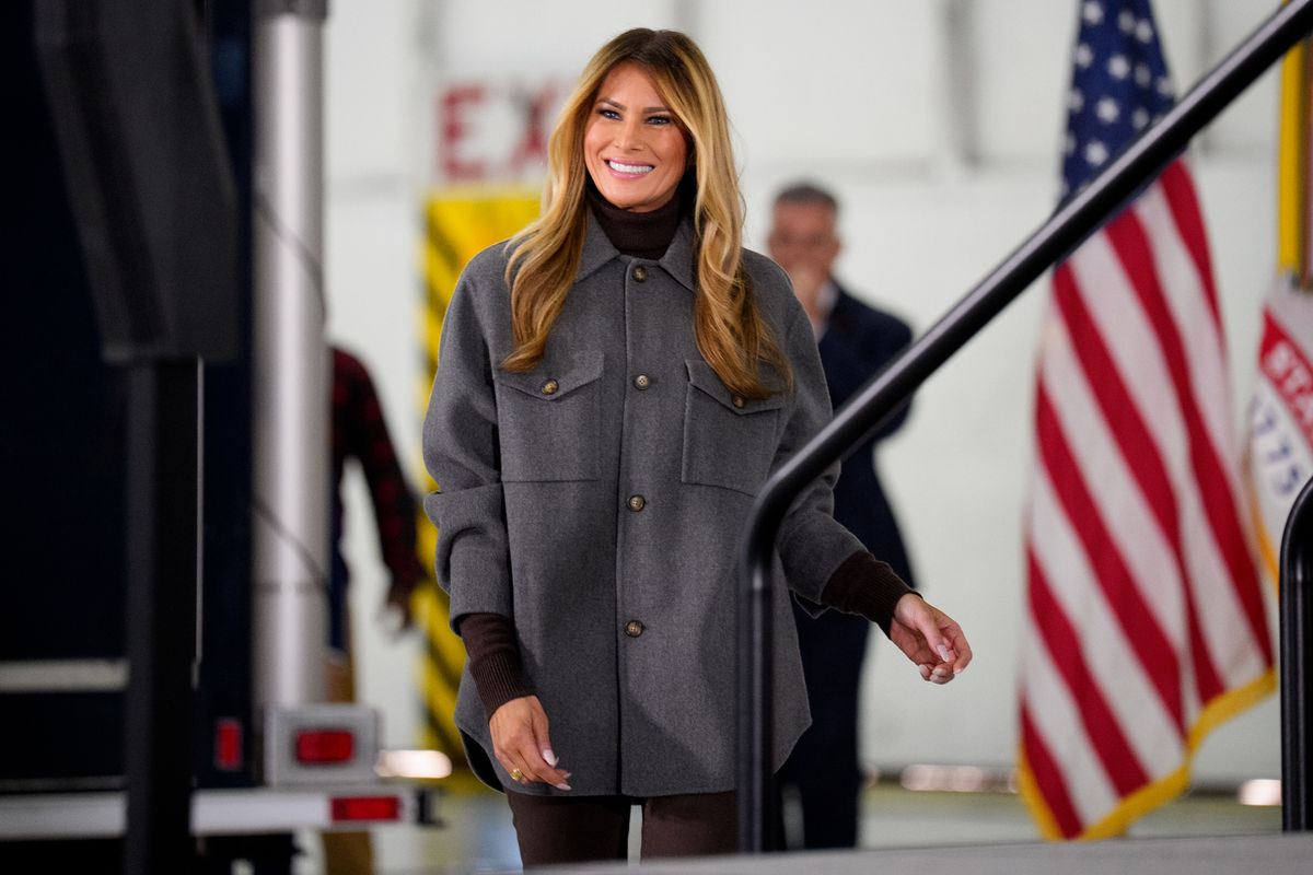 Melania Trump is all smiles in red carpet gown and cozy winter outfit during busy Washington weekend