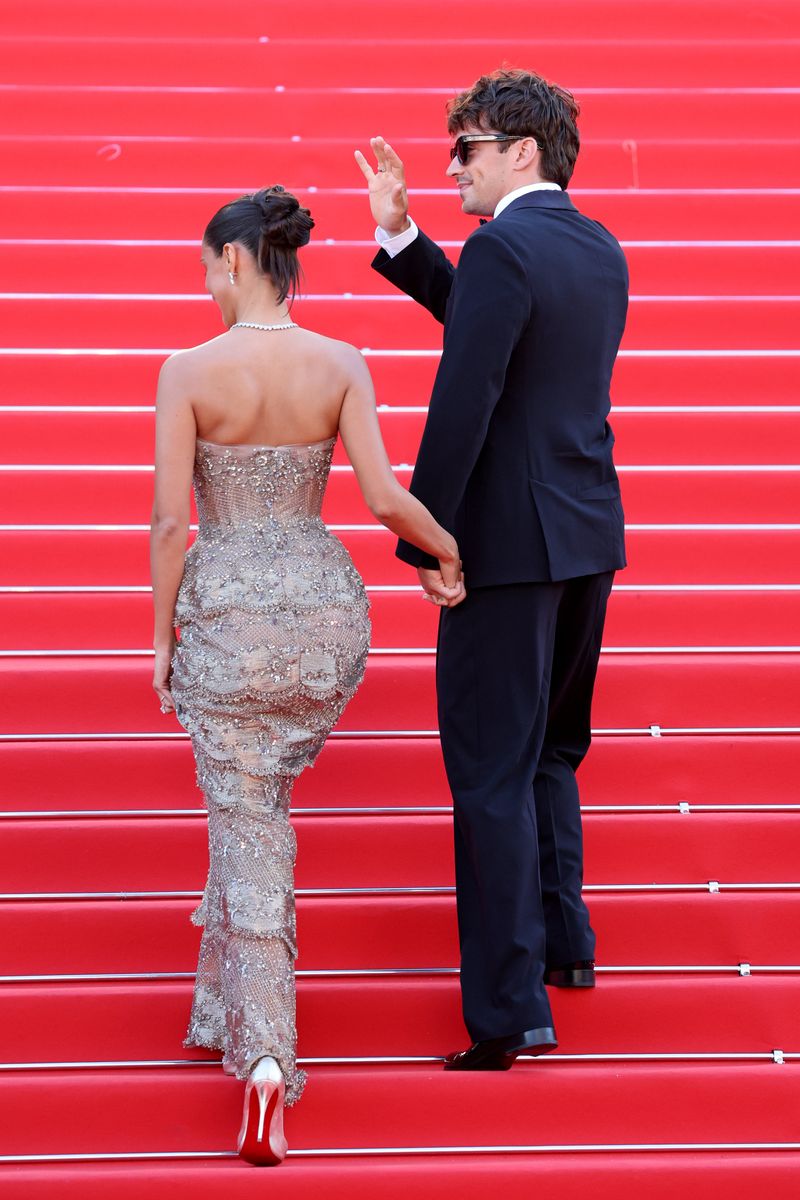 Alexandra Leclerc and Charles Leclerc attend the "La Vie D'Une Femme" screening during the 79th annual Cannes Film Festival