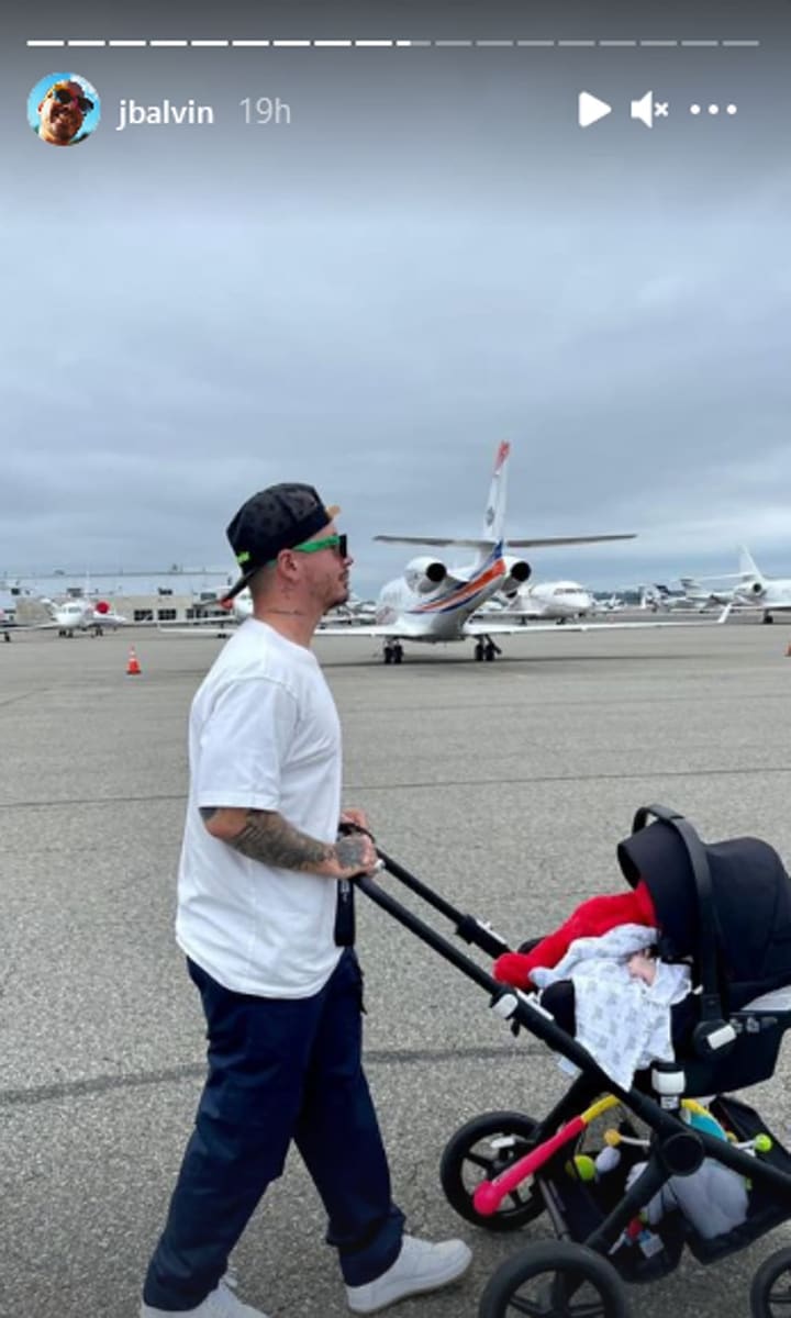 J Balvin and his son Rio
