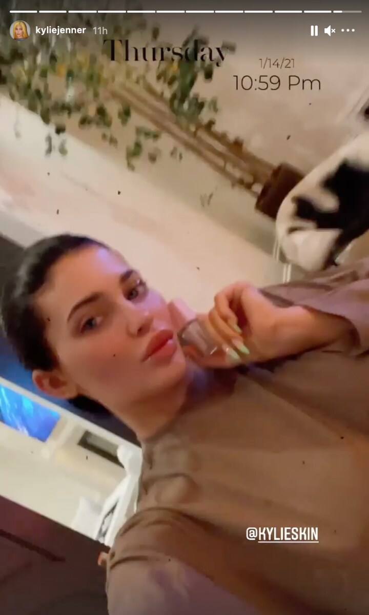 Kylie Jenner shows fans her nighttime routine on Instagram
