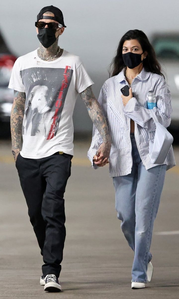 Kourtney Kardashian & Travis Barker Make a Rare Visit to the Cedars Sinai Together