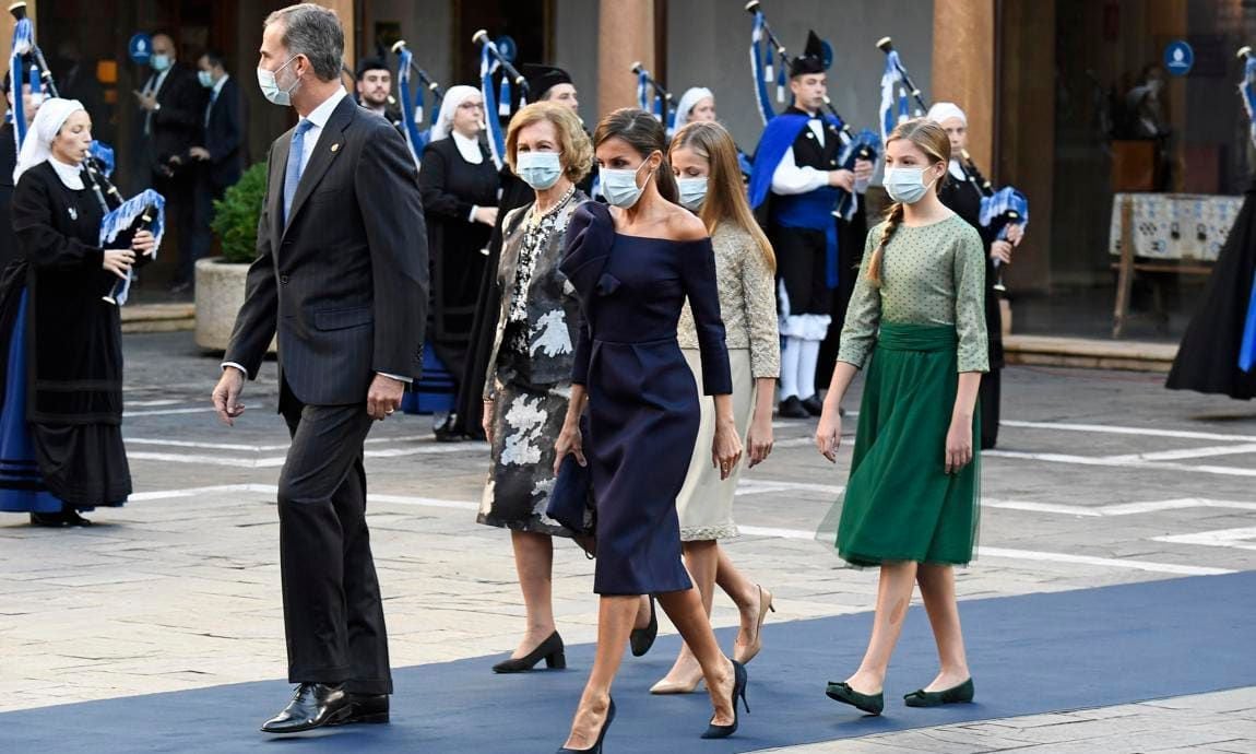 The outing marked the first time Sofia has attended an engagement with Letizia, Felipe, Leonor and Sofia since her husband left Spain