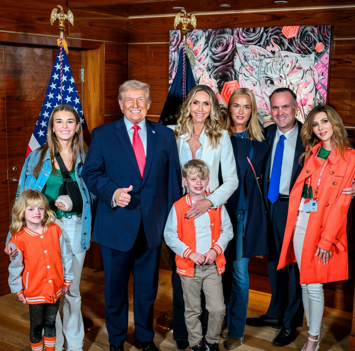 Also in attendance were Kai Trump, the granddaughter of the president, and other members of the extended Trump family, including Lara Trump and her children.