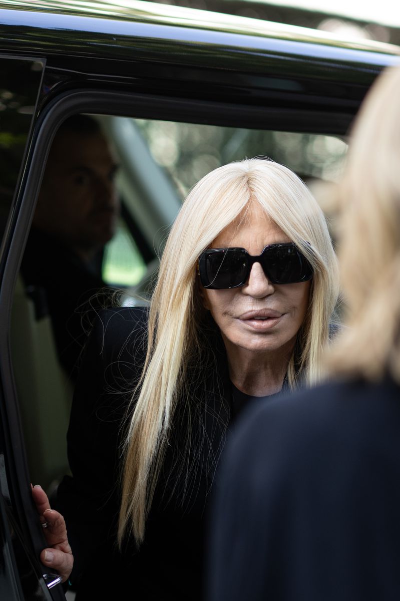 Donatella Versace attends the Mortuary Chapel of Giorgio Armani at Armani Teatro