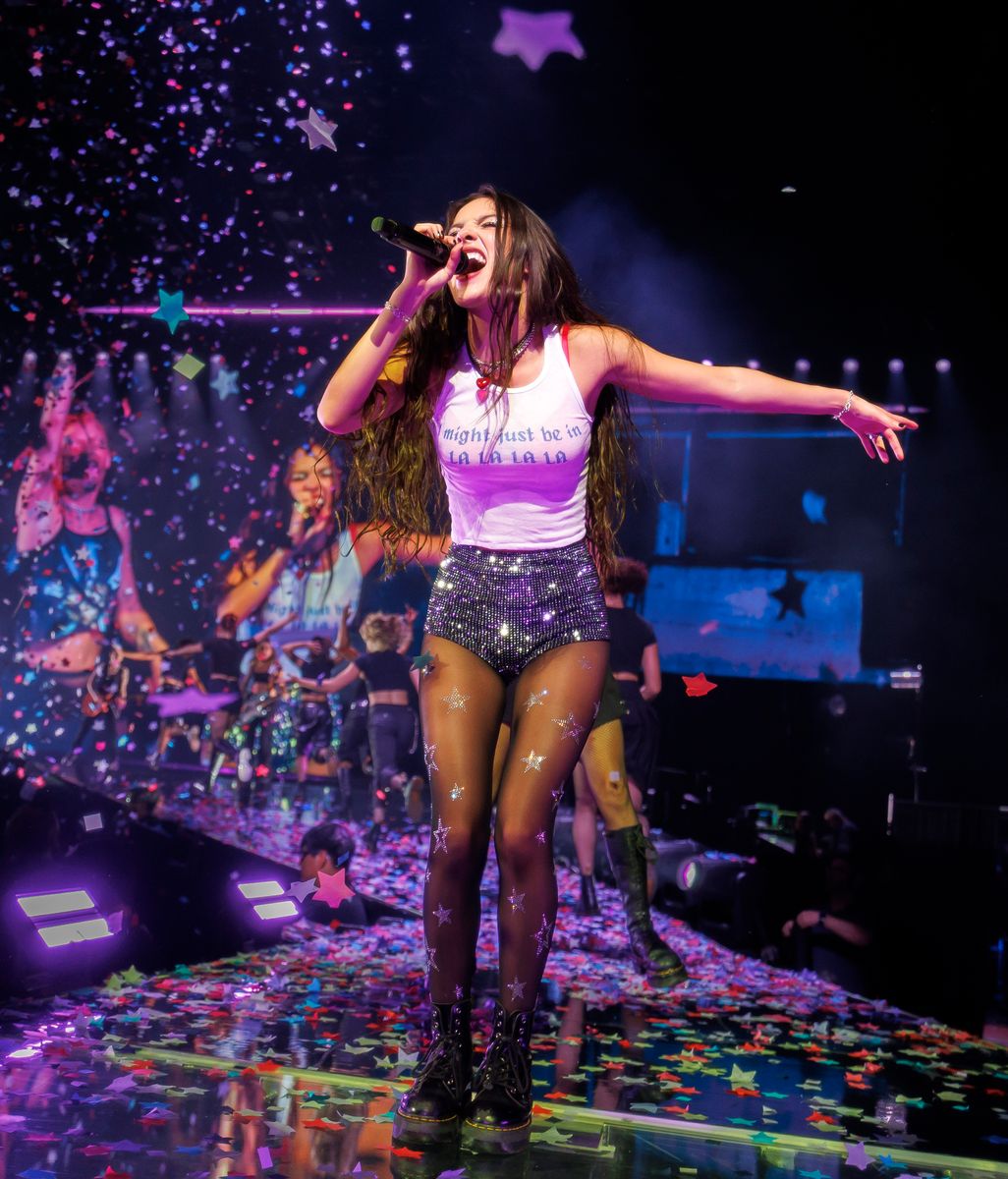 Olivia Rodrigo performs at the Olivia Rodrigo "GUTS" World Tour at the Kia Forum on August 14, 2024 in Los Angeles, California. (Photo by Christopher Polk/Billboard via Getty Images)