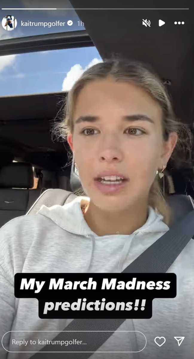 Kai Trump shared her predictions on her most recent Instagram story