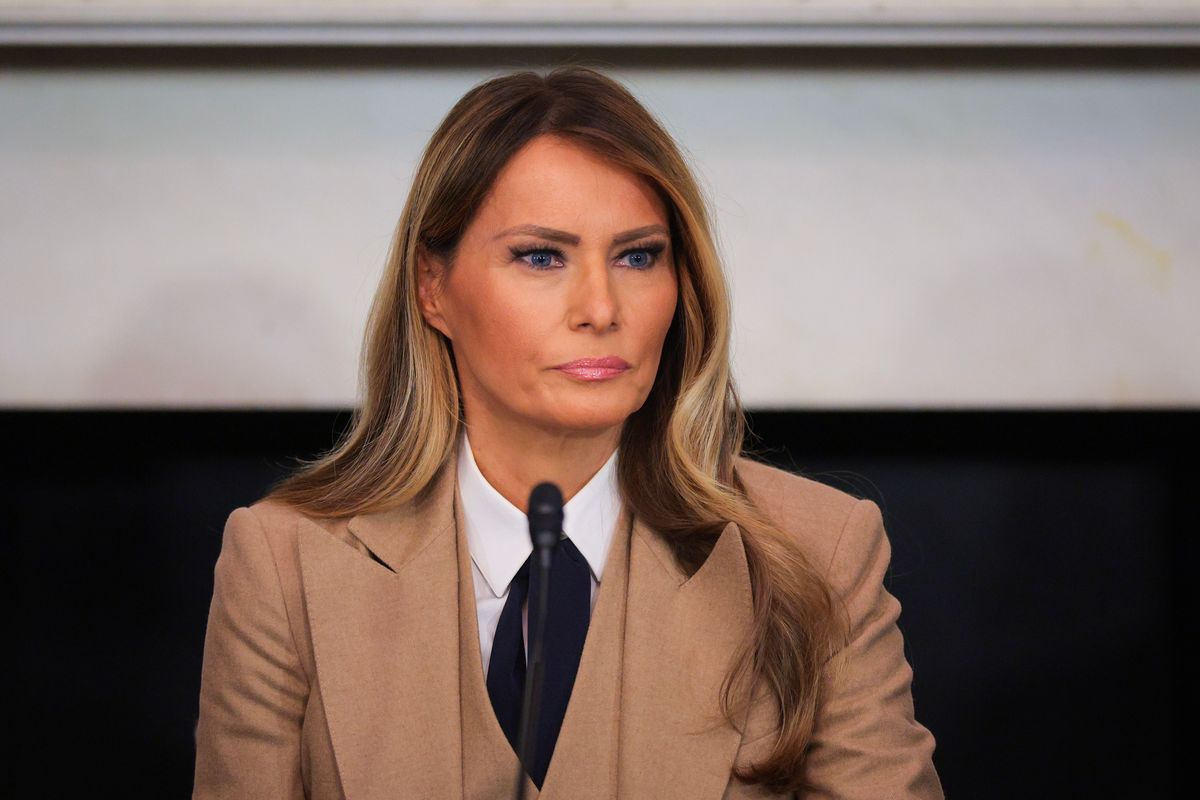 Melania Trump attends a roundtable discussion on the "Take It Down Act" 