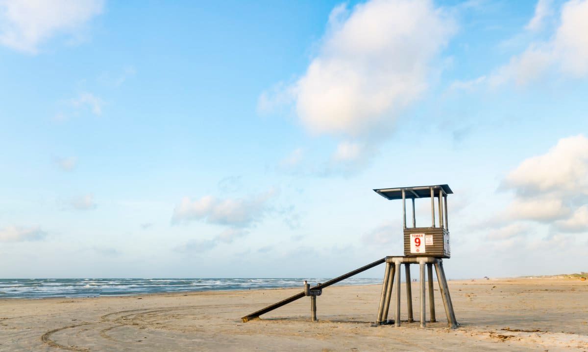 The beach at Port Aransas, Texas