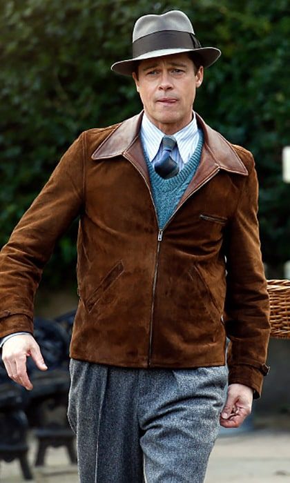 Brad on the set of <i>Five Seconds of Silence</i><br>
<br>
Photo: Getty Images