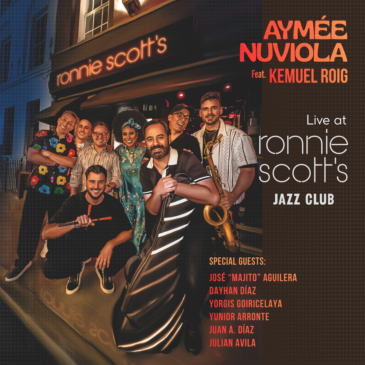 Cover artwork for Aymée Nuviola Feat. Kemuel Roig Live at Ronnie Scott’s Jazz Club.