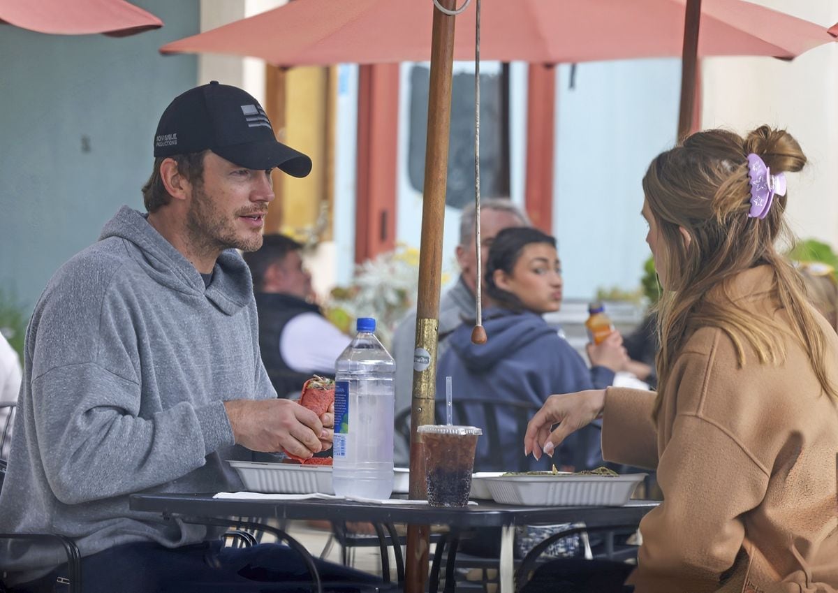 Pratt and Schwarzenegger grabbed some lunch at the restaurant Pierre Lafond