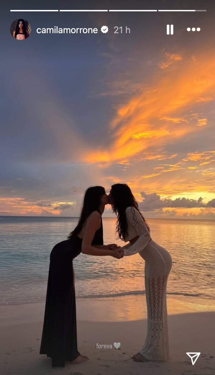 Camila Morrone kisses Kaia Gerber in birthday tribute