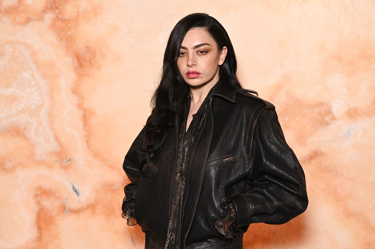 Charli XCX attends the Saint Laurent Womenswear Fall/Winter 2025-2026 show as part of Paris Fashion Week  