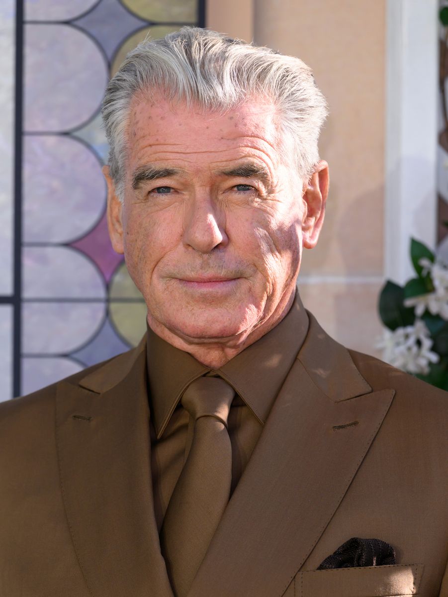 LONDON, ENGLAND - AUGUST 21: Pierce Brosnan attends "The Thursday Murder Club" UK Premiere at Leicester Square Gardens on August 21, 2025 in London, England. (Photo by Karwai Tang/WireImage)